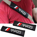 TRD Car Seat Belt Cover Shoulder Pad Protection Carbon Fiber 2pcs