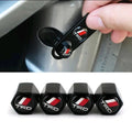 Car TRD Wheel Tire Valve Caps and keyring 4ps caps